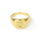 Signet Ring in Gold Plating with Engraved Monogram